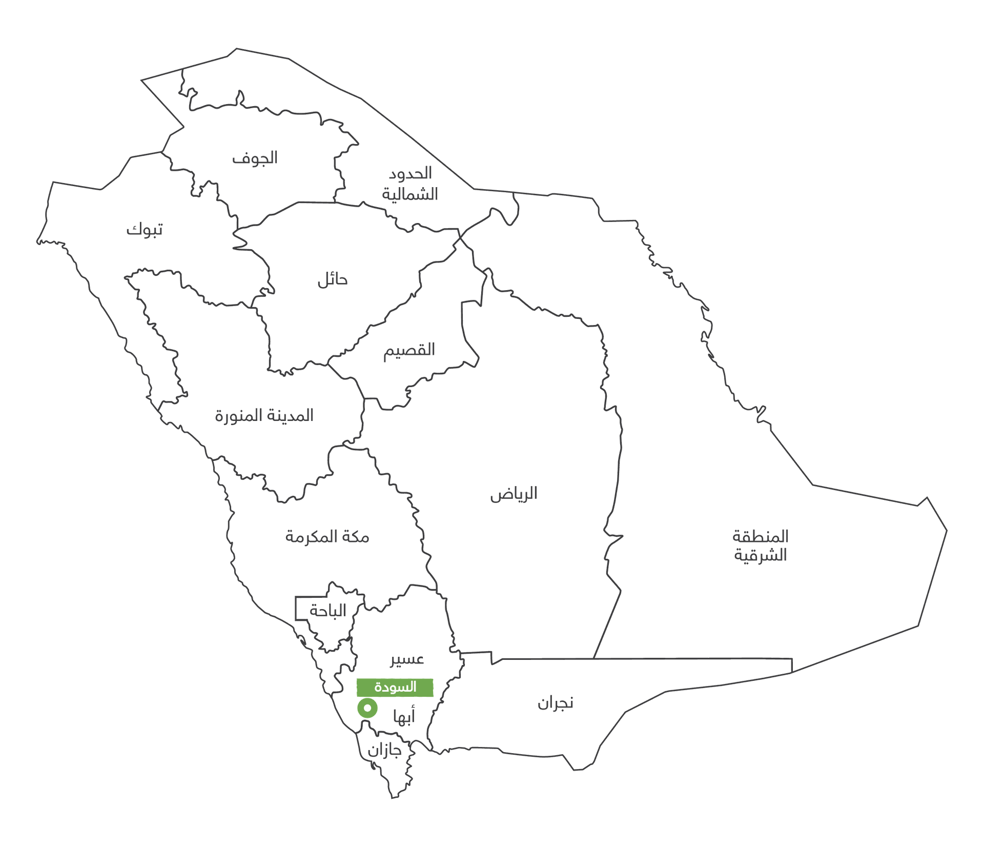 Soudah Development Saudi Arabia map