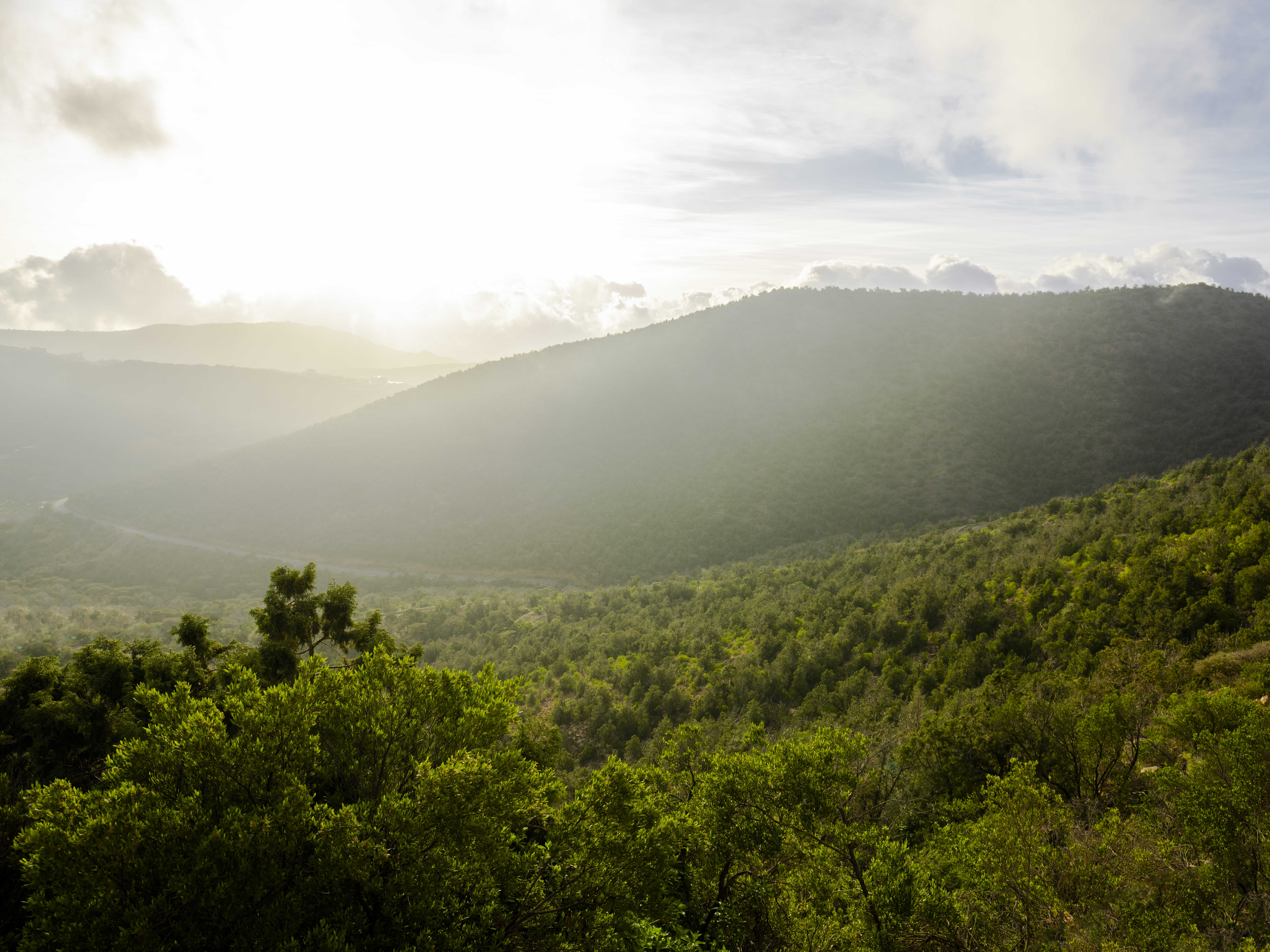 Soudah mountain top with sun light