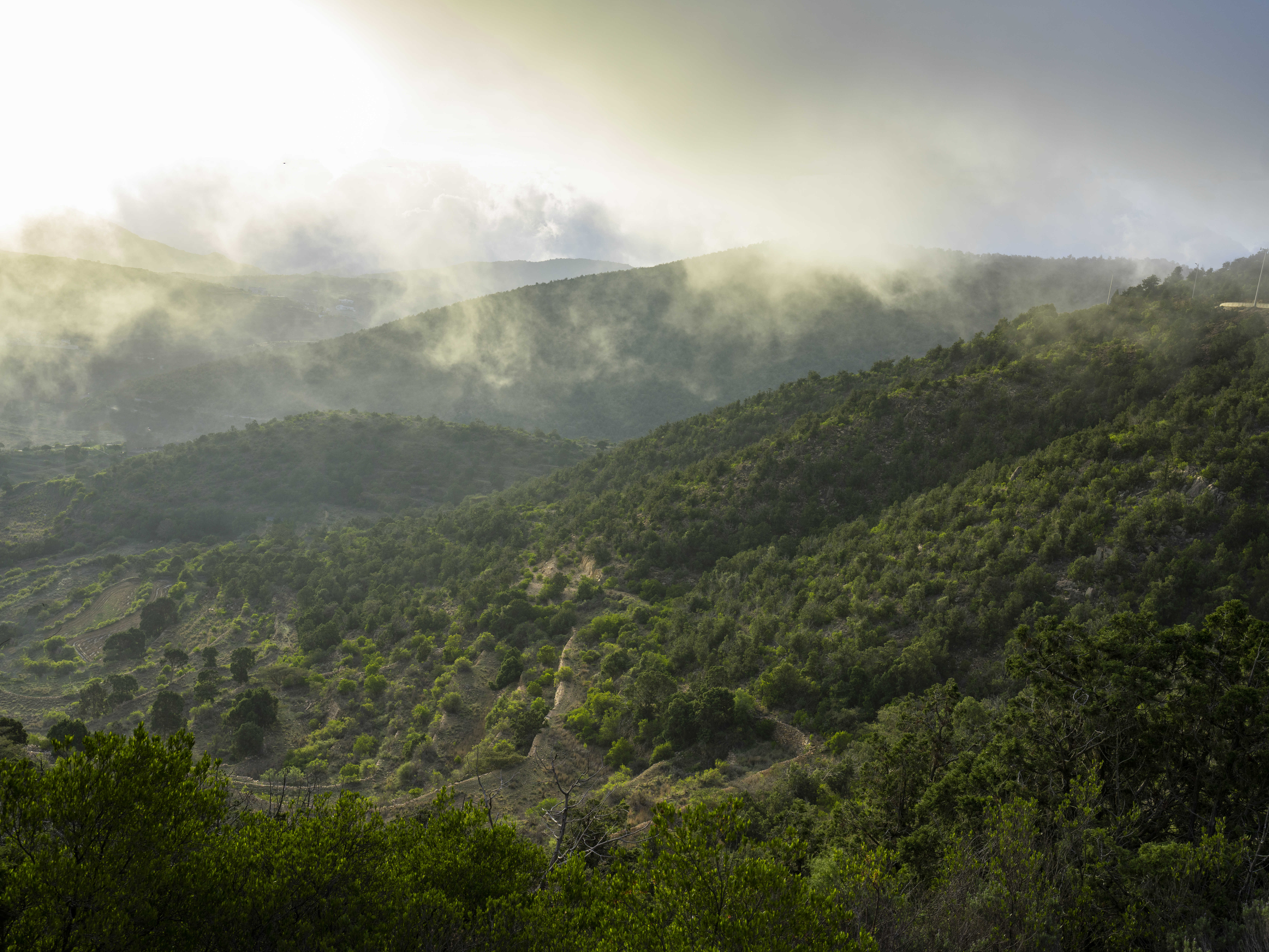 Soudah mountain top with sun light