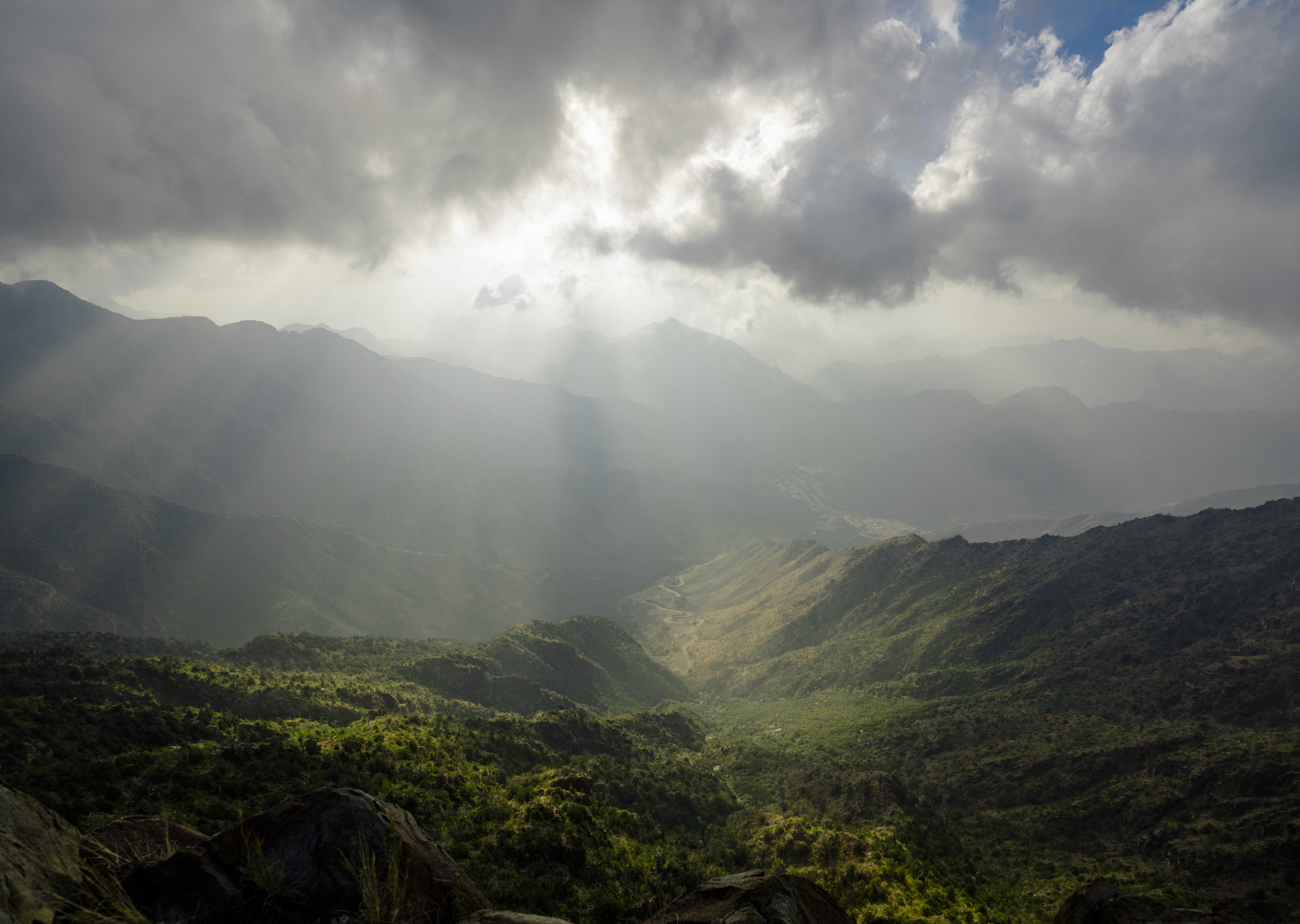 Soudah mountain top with sun light
